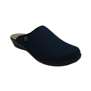 Fly Flot Fresh Blue Cloth Mesh Wedge Heel Mule Clog Slippers Womens 40 US 9